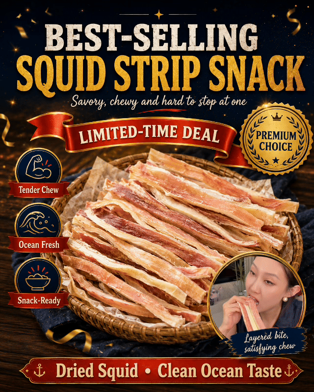 🔥 Deep-Sea Squid Strips‖ High-Protein Ready-to-Eat Seafood Snack for Smarter Daily Snacking-FD6U