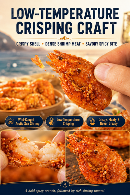 Wild-Caught Arctic Sea Shrimp – Ready-to-Eat Spicy Crispy Snack-9SLL
