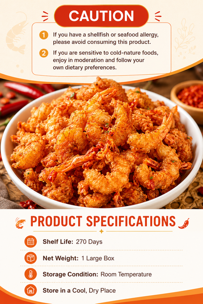Wild-Caught Arctic Sea Shrimp – Ready-to-Eat Spicy Crispy Snack-9SLL