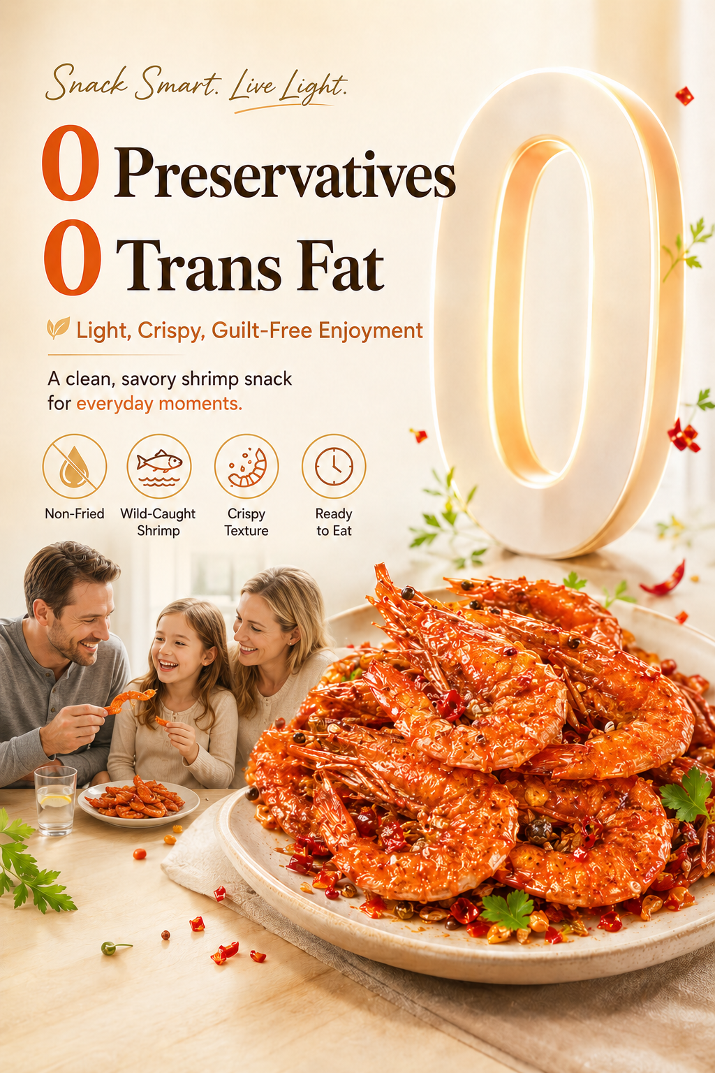 Wild-Caught Arctic Sea Shrimp – Ready-to-Eat Spicy Crispy Snack-9SLL