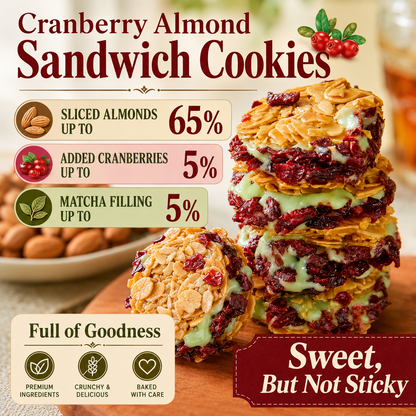 Crispy Cranberry & Matcha Sandwich Cookies-LAN