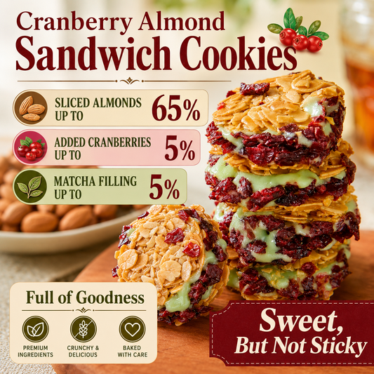 Crispy Cranberry & Matcha Sandwich Cookies-LAN