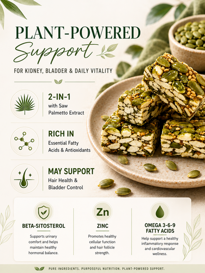 Pumpkin seed brittle – naturally supports kidney health and helps protect the bladder from within-LAN