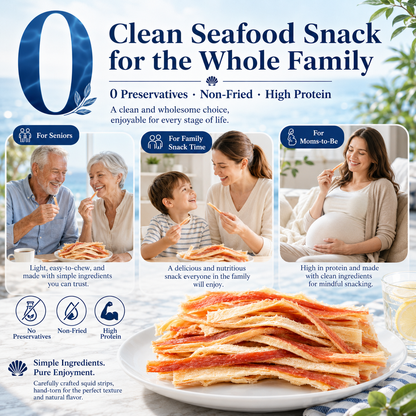 Arctic Deep-Sea Squid Ready-to-Eat Hand-Torn Squid Strips-9SLL