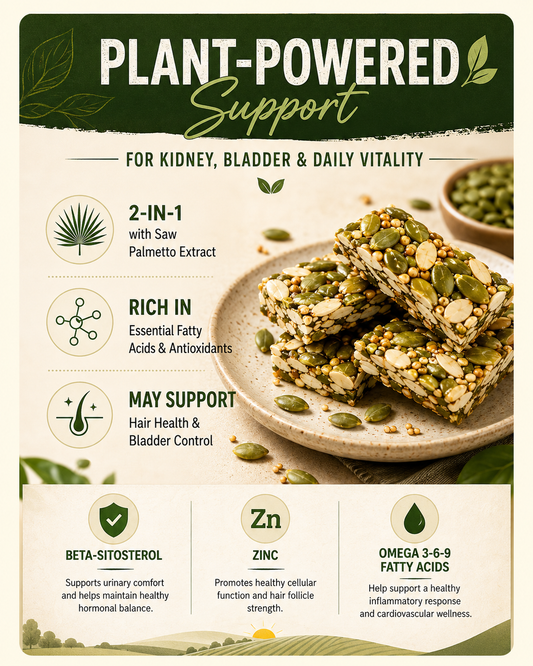 Pumpkin seed brittle – naturally supports kidney health and helps protect the bladder from within-LAN