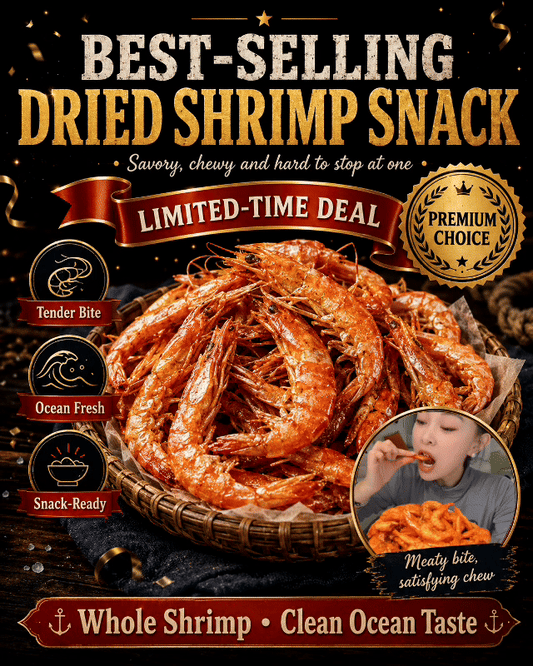 🔥 Australian Giant Dried Shrimp ‖ High-Protein Ocean Nutrition for Daily Energy, Clean Snacking & Natural Seafood Flavor 🦐-FD6U